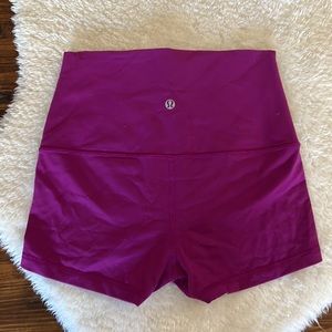 Lululemon women’s purple shorts size 4 - high waisted yoga shorts
